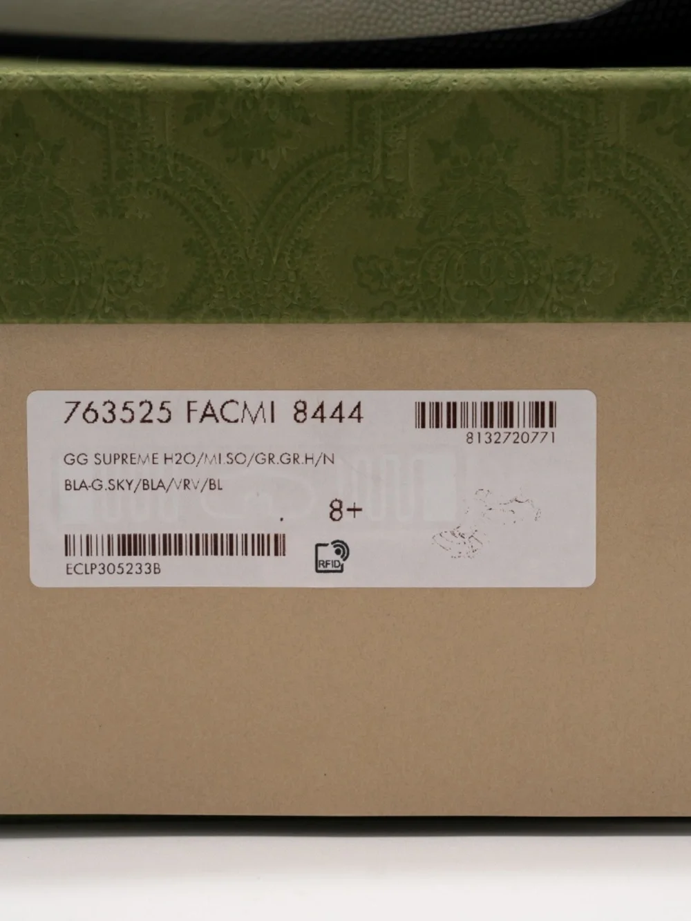 Gucci Men's Sneakers Screener Leather Black GG Supreme Web size 8.5G 9 US